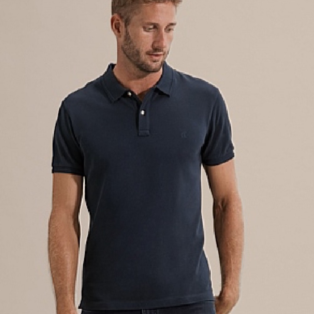Country Road Austrailian pique cotton polo shirt navy